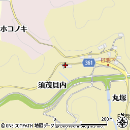 愛知県豊田市坂上町（須茂貝内）周辺の地図
