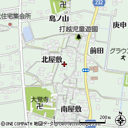 愛知県みよし市打越町北屋敷周辺の地図