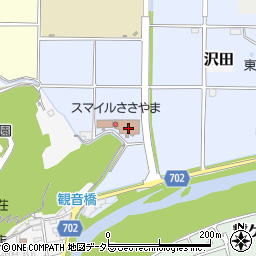 丹波篠山市立　障害者総合支援センタースマイルささやま周辺の地図