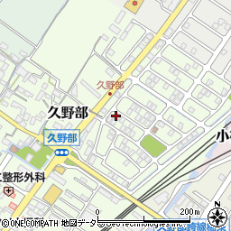 滋賀県野洲市久野部周辺の地図