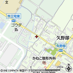 滋賀県野洲市久野部311周辺の地図