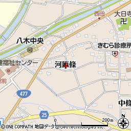 京都府南丹市八木町西田河原條周辺の地図