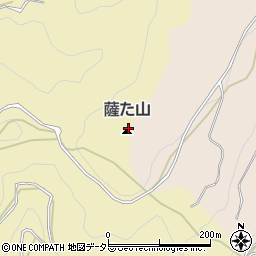 薩た山周辺の地図