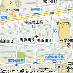 愛知県名古屋市南区鳴浜町周辺の地図