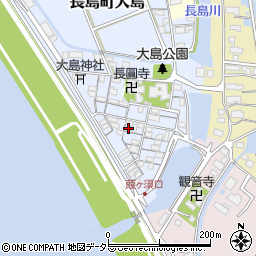 三重県桑名市長島町大島6周辺の地図