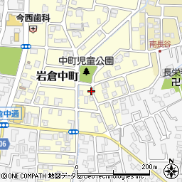京都府京都市左京区岩倉中町周辺の地図