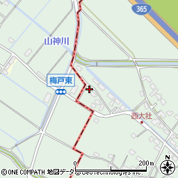 三重県員弁郡東員町南大社1242周辺の地図