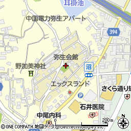 弥生会館周辺の地図