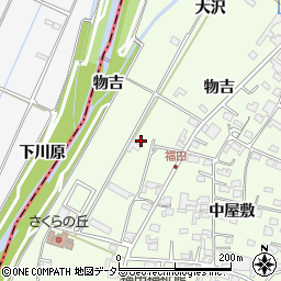 愛知県みよし市福田町清水13-3周辺の地図