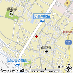 滋賀県守山市小島町1620周辺の地図