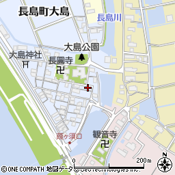 三重県桑名市長島町大島42周辺の地図
