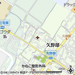滋賀県野洲市久野部300周辺の地図