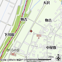 愛知県みよし市福田町清水13-2周辺の地図
