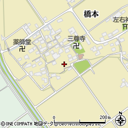 滋賀県蒲生郡竜王町橋本周辺の地図