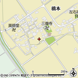 滋賀県竜王町（蒲生郡）橋本周辺の地図