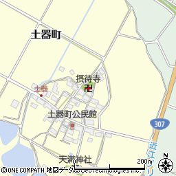 摂待寺周辺の地図