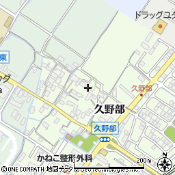 滋賀県野洲市久野部302周辺の地図