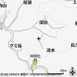 愛知県豊田市穂積町清水周辺の地図