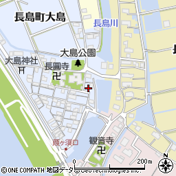 三重県桑名市長島町大島43周辺の地図