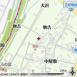 愛知県みよし市福田町清水1周辺の地図