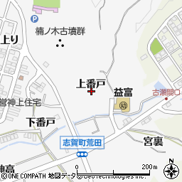 愛知県豊田市志賀町上番戸周辺の地図