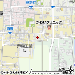 兵庫県丹波篠山市西町36周辺の地図
