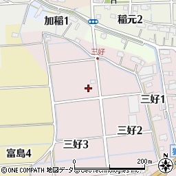 株式会社津坂商会　三好倉庫周辺の地図