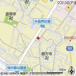 滋賀県守山市小島町1618周辺の地図