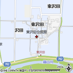 東沢田公民館周辺の地図