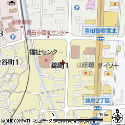 〒471-0877 愛知県豊田市錦町の地図