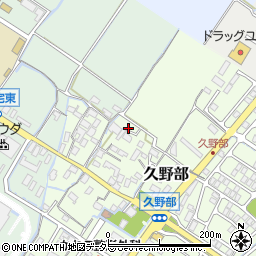 滋賀県野洲市久野部74-2周辺の地図