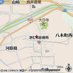 京都府南丹市八木町西田北條周辺の地図