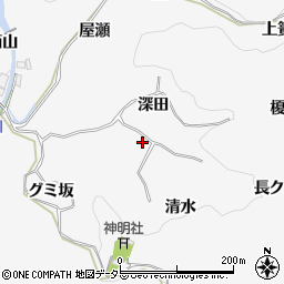 愛知県豊田市穂積町深田周辺の地図