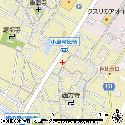 滋賀県守山市小島町1613-3周辺の地図