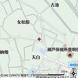 愛知県豊明市沓掛町女松原周辺の地図
