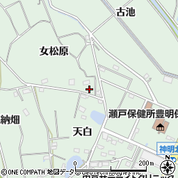 愛知県豊明市沓掛町（女松原）周辺の地図