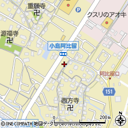 滋賀県守山市小島町1613-8周辺の地図