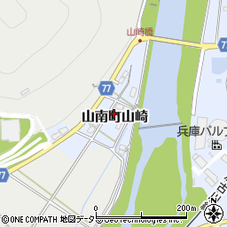 兵庫県丹波市山南町山崎33周辺の地図