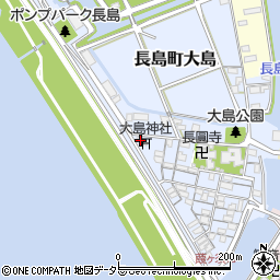 三重県桑名市長島町大島19周辺の地図
