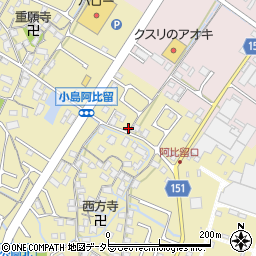 滋賀県守山市小島町1297-1周辺の地図