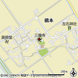 三尊寺周辺の地図