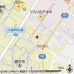 滋賀県守山市小島町1328周辺の地図
