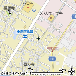 滋賀県守山市小島町1297-3周辺の地図