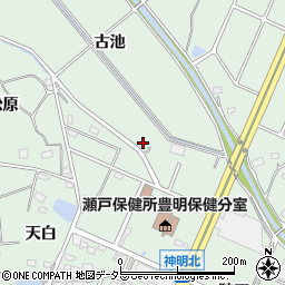 愛知県豊明市沓掛町古池周辺の地図