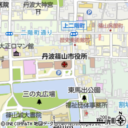 丹波篠山市役所周辺の地図