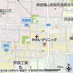 兵庫県丹波篠山市西町14周辺の地図