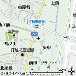 愛知県みよし市打越町庚申周辺の地図