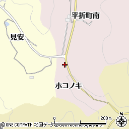 愛知県豊田市平折町ホコノキ周辺の地図