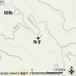 愛知県豊田市石楠町外手周辺の地図