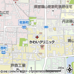 兵庫県丹波篠山市西町11周辺の地図